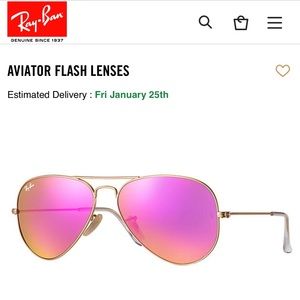 Rayban Aviators - Gold & Cyclamen Flash